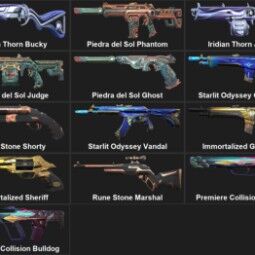 UE 【1 faca | 22 SKINS】 Obsidiana | Bucky Espinho Iridiano | Piedra del Sol phantom | Juiz Espinho Iridiano | Espinho Iridiano sheriff | Piedra del Sol Bucky 1